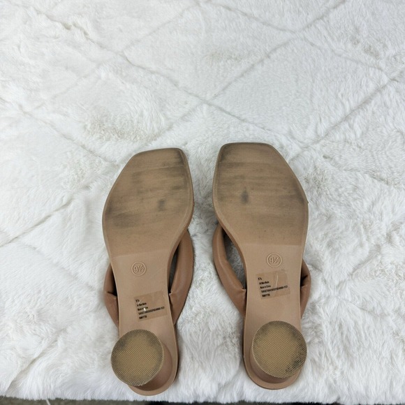 A New Day Women's Sandals Toe Strap Block Heel Brown Size 9.5 - Picture 5 of 7